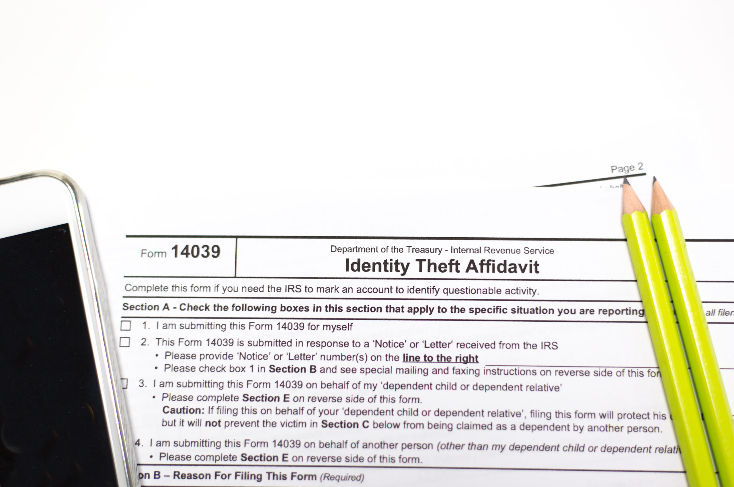Avoid tax ID theft